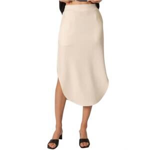 NEW BEFORE YOU scuba modal midi skirt in cream